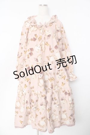 画像: PINK HOUSE / ビターパンダプリントミディ丈ワンピース F ピンク Y-25-10-31-056-LO-SK-AS-ZY