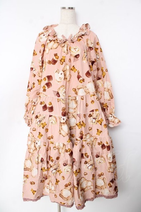 画像1: PINK HOUSE / ビターパンダプリントミディ丈ワンピース F ピンク Y-25-10-31-056-LO-SK-AS-ZY (1)