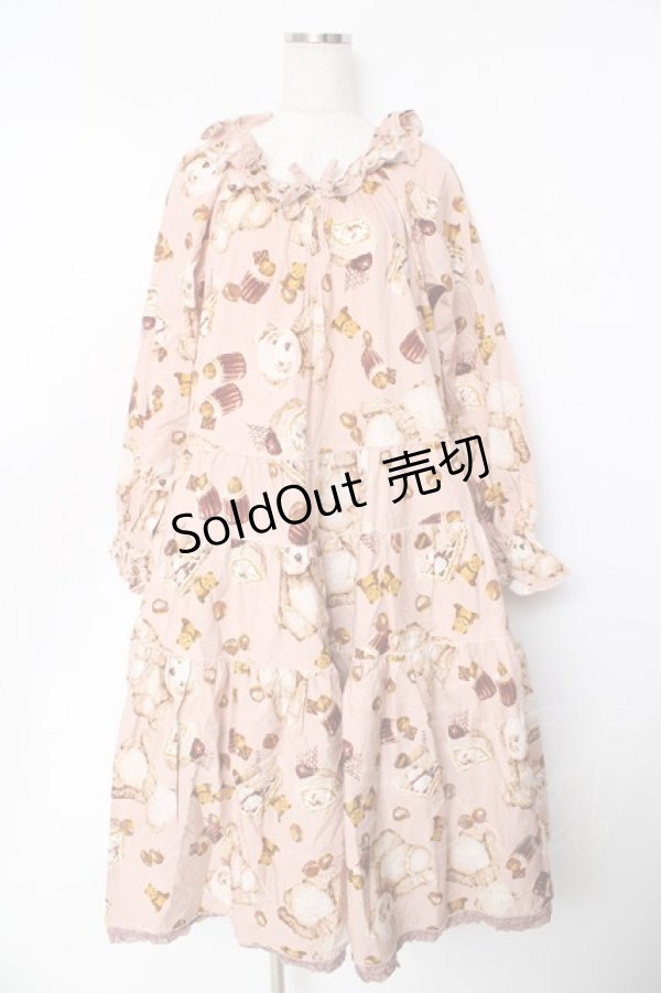 画像1: PINK HOUSE / ビターパンダプリントミディ丈ワンピース F ピンク Y-25-10-31-056-LO-SK-AS-ZY (1)