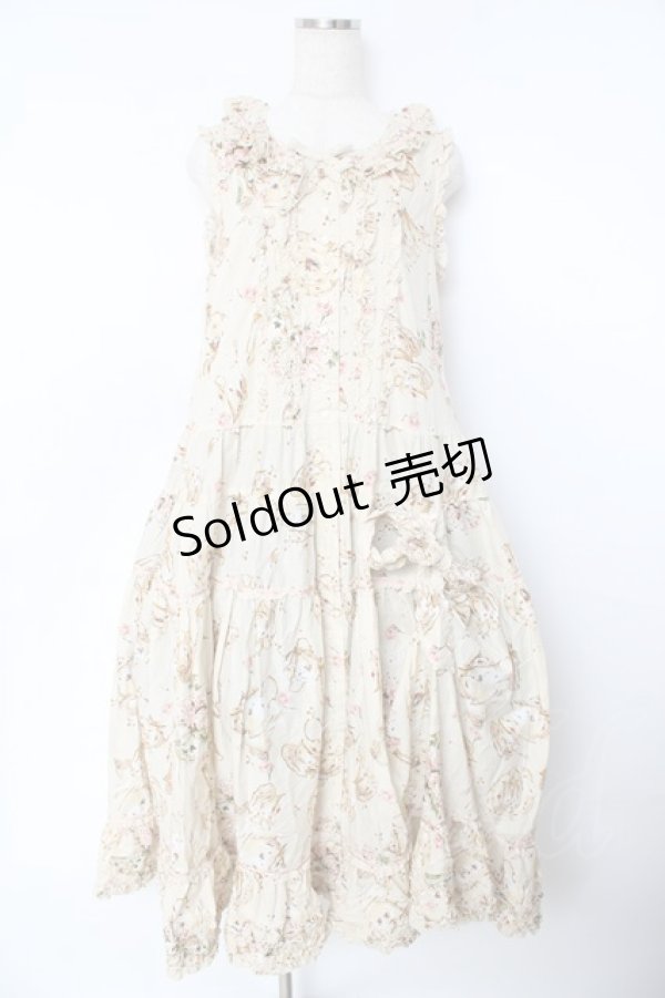 画像1: PINK HOUSE / ティータイムプリントワンピース F アイボリー Y-25-10-31-057-LO-OP-AS-ZY (1)