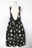 画像1: PINK HOUSE / ひな菊柄ジャンパースカート F 黒 Y-25-10-31-059-LO-OP-SZ-ZY (1)