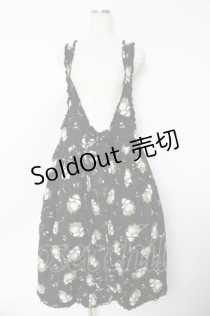 画像: PINK HOUSE / ひな菊柄ジャンパースカート F 黒 Y-25-10-31-059-LO-OP-SZ-ZY