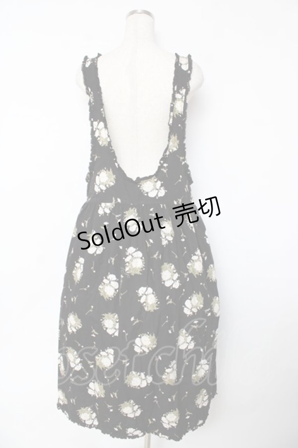 画像2: PINK HOUSE / ひな菊柄ジャンパースカート F 黒 Y-25-10-31-059-LO-OP-SZ-ZY (2)