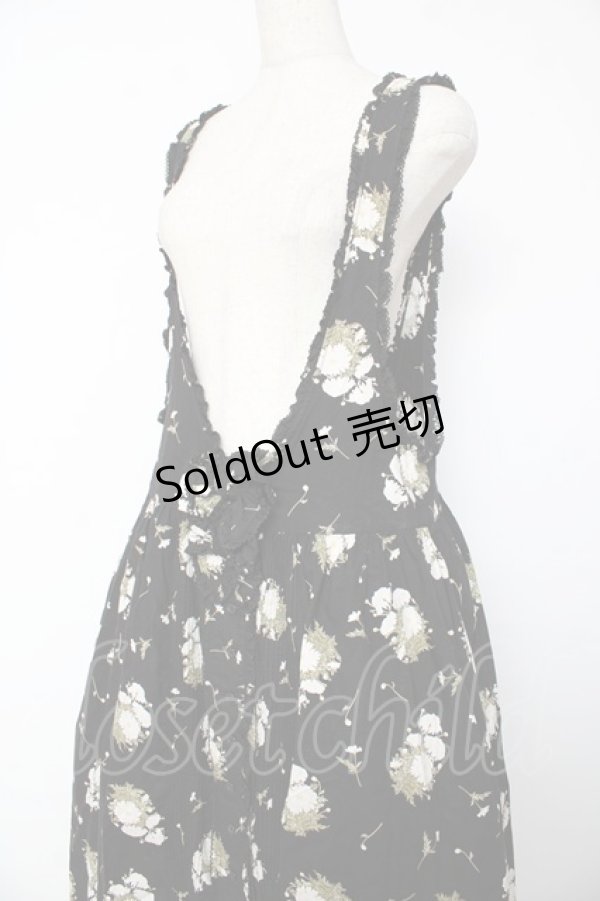 画像3: PINK HOUSE / ひな菊柄ジャンパースカート F 黒 Y-25-10-31-059-LO-OP-SZ-ZY (3)