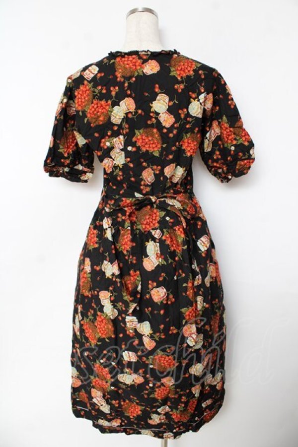 画像2: PINK HOUSE / ベリーベリージャムワンピース F 黒 Y-25-10-31-061-LO-OP-AS-ZY (2)