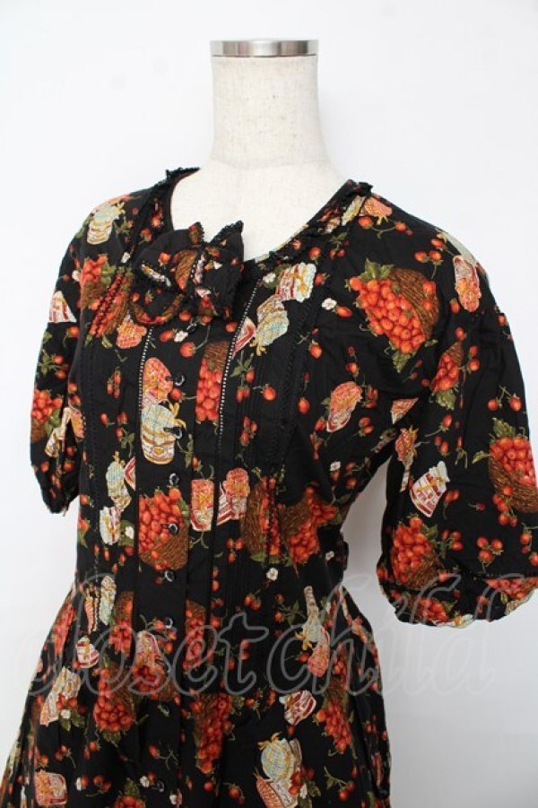 画像3: PINK HOUSE / ベリーベリージャムワンピース F 黒 Y-25-10-31-061-LO-OP-AS-ZY (3)