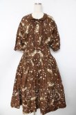 画像1: PINK HOUSE / ひな菊ブーケ柄ワンピース F ブラウン Y-25-10-31-062-LO-OP-AS-ZY (1)
