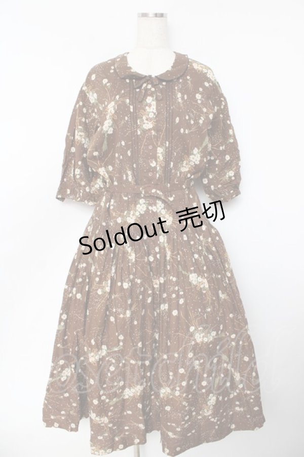画像1: PINK HOUSE / ひな菊ブーケ柄ワンピース F ブラウン Y-25-10-31-062-LO-OP-AS-ZY (1)