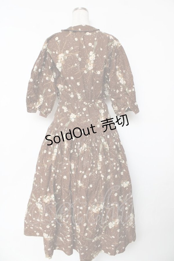 画像2: PINK HOUSE / ひな菊ブーケ柄ワンピース F ブラウン Y-25-10-31-062-LO-OP-AS-ZY (2)