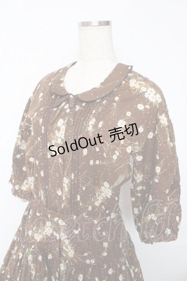 画像3: PINK HOUSE / ひな菊ブーケ柄ワンピース F ブラウン Y-25-10-31-062-LO-OP-AS-ZY (3)