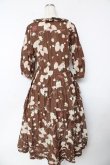 画像2: PINK HOUSE / ロージーローズプリントワンピース F ブラウン Y-25-10-31-064-LO-OP-AS-ZY (2)