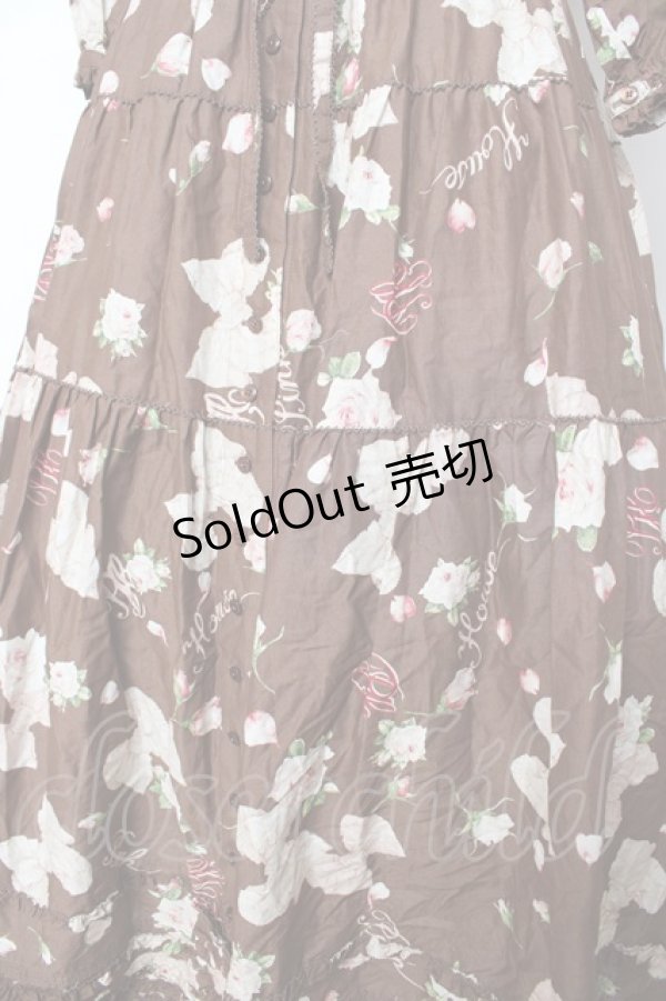 画像4: PINK HOUSE / ロージーローズプリントワンピース F ブラウン Y-25-10-31-064-LO-OP-AS-ZY (4)