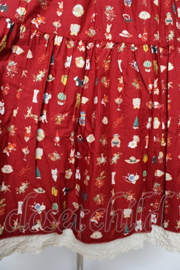 画像4: PINK HOUSE / Pink House Favoritesプリントワンピース F 赤 Y-25-10-31-065-LO-OP-AS-ZY (4)