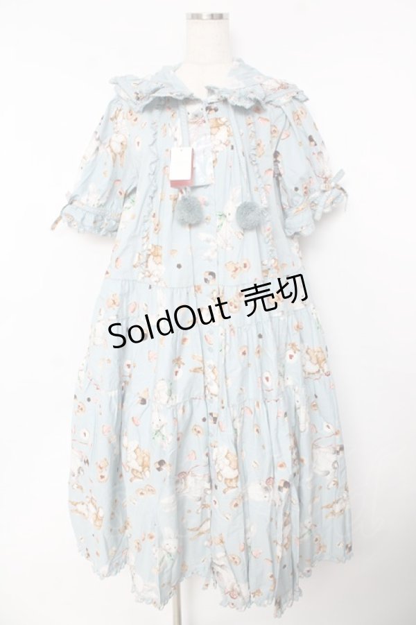 PINK HOUSE / クッキーラビッツプリントフード付きミディ