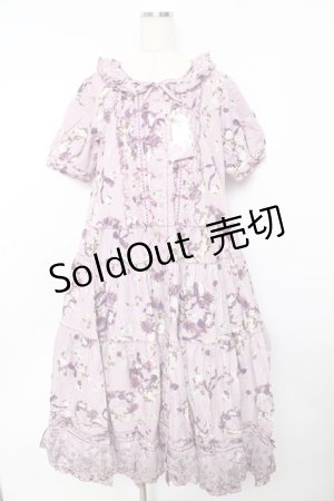 画像: PINK HOUSE / ローズリースプリントワンピース F ラベンダー Y-25-10-31-071-LO-OP-AS-ZY