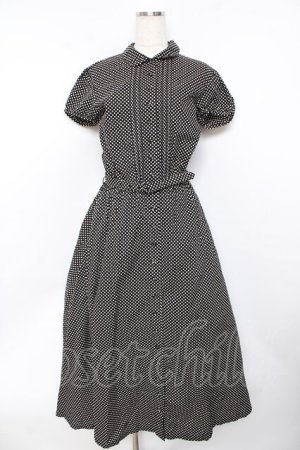 画像: PINK HOUSE / ドットワンピース F 黒 Y-25-10-31-073-LO-OP-SZ-ZY