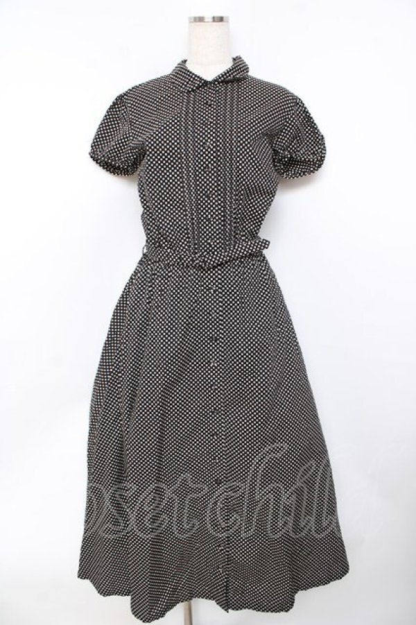 画像1: PINK HOUSE / ドットワンピース F 黒 Y-25-10-31-073-LO-OP-SZ-ZY (1)