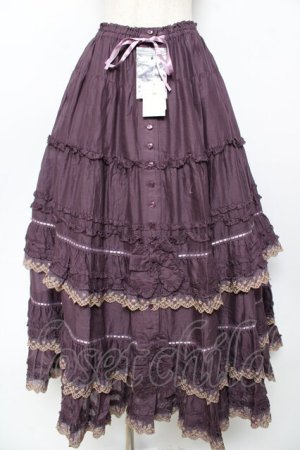 画像: PINK HOUSE / ドイリーレース使いスカート F パープル Y-25-10-31-076-LO-SK-SZ-ZY