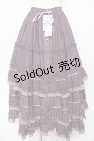 画像: PINK HOUSE / ドイリーレース使いスカート F パープル Y-25-10-31-076-LO-SK-SZ-ZY