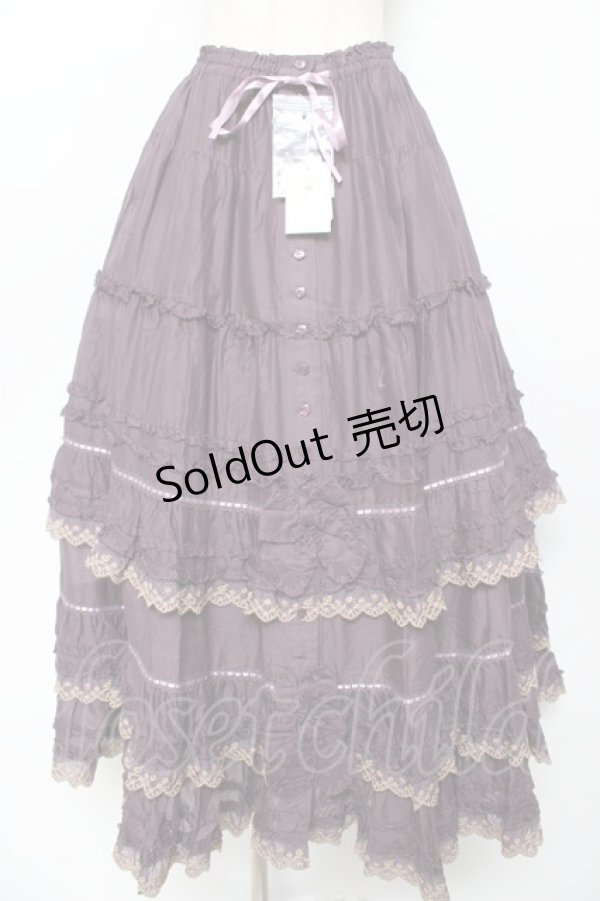 画像1: PINK HOUSE / ドイリーレース使いスカート F パープル Y-25-10-31-076-LO-SK-SZ-ZY (1)