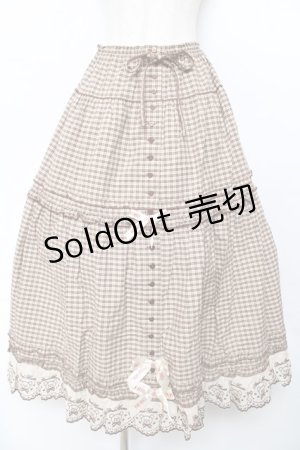 画像: PINK HOUSE / オリジナルクマレースチェックスカート F ブラウン Y-25-10-31-077-LO-SK-AS-ZY
