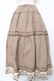 画像2: PINK HOUSE / オリジナルクマレースチェックスカート F ブラウン Y-25-10-31-077-LO-SK-AS-ZY (2)