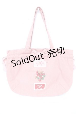 画像: PINK HOUSE / いちご刺繍ワッペントートバッグ F ピンク Y-25-10-31-002-LO-BG-SZ-ZY
