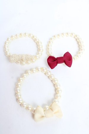 画像: LOLITA / パールリボン3連ブレスレット   Y-25-11-01-001-LO-AC-SZ-ZY