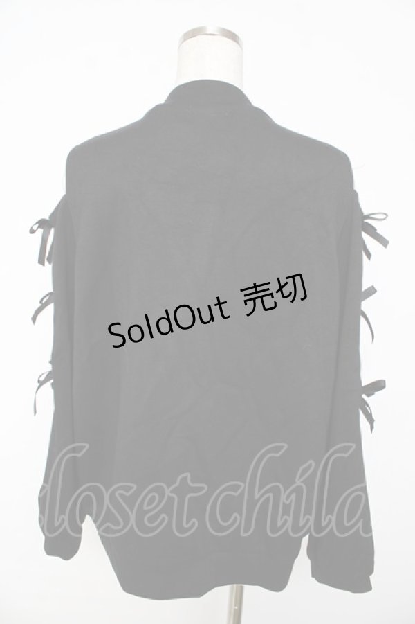 画像2: axes femme / 肩あきリボンデザインプルオーバー  黒 Y-25-11-01-053-AX-TO-SZ-ZY (2)