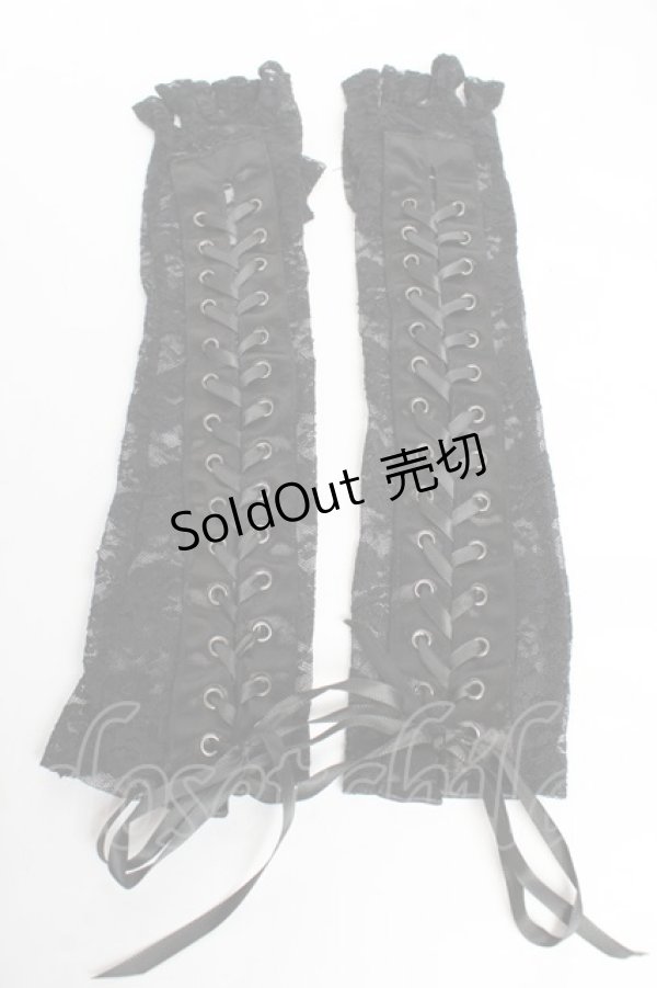 画像1: NOVESSEL / レースコルセットウォーマー  黒 Y-25-11-01-009-PU-ZA-SZ-ZY (1)