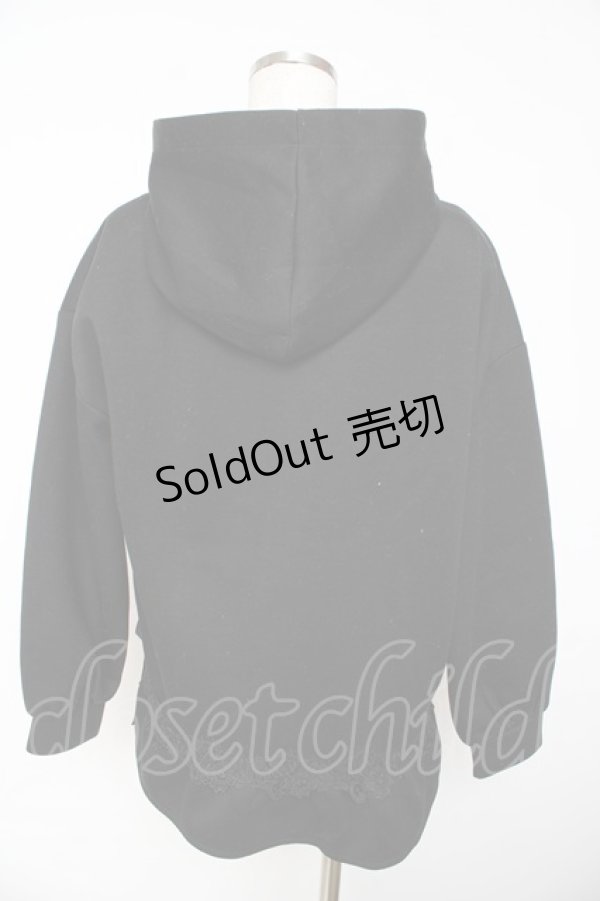 画像2: axes femme / サイドリボンパーカープルオーバー F 黒 Y-25-11-01-058-AX-TO-SZ-ZY (2)