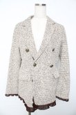 画像1: axes femme / ツイードダブルジャケット  ベージュ Y-25-11-01-059-AX-JA-SZ-ZY (1)