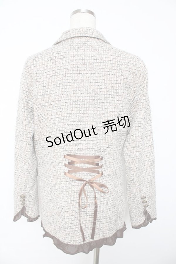 画像2: axes femme / ツイードダブルジャケット  ベージュ Y-25-11-01-059-AX-JA-SZ-ZI (2)