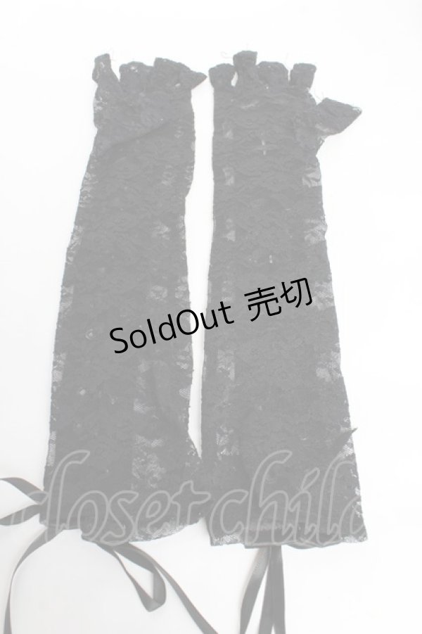 画像2: NOVESSEL / レースコルセットウォーマー  黒 Y-25-11-01-009-PU-ZA-SZ-ZY (2)