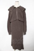 画像1: axes femme / ジップ付きニット×ニットワンピース  グレー Y-25-11-01-062-AX-OP-SZ-ZY (1)