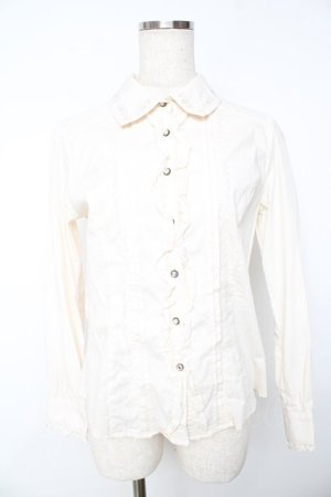 画像: axes femme / ローズ刺繍ブラウス M キナリ Y-25-11-01-063-AX-BL-SZ-ZY