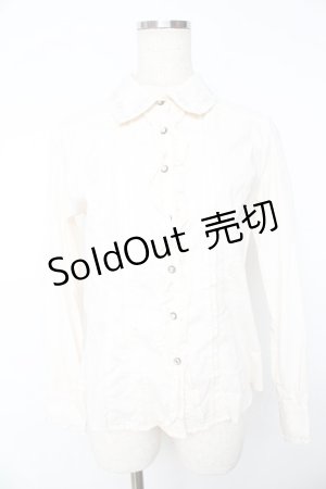 画像: axes femme / ローズ刺繍ブラウス M キナリ Y-25-11-01-063-AX-BL-SZ-ZY