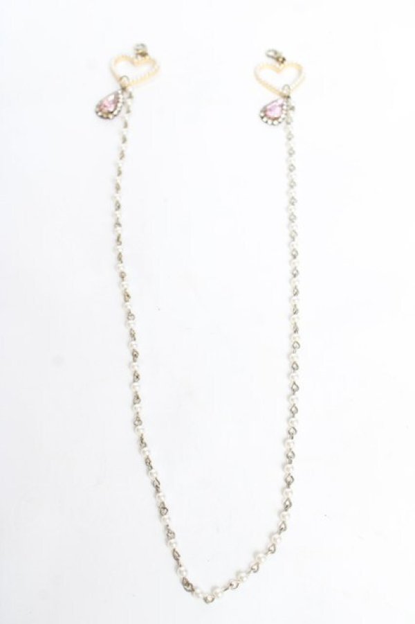 画像1: Rojita / チャーム付きマスクチェーン  ピンク Y-25-11-01-010-LO-AC-SZ-ZY (1)