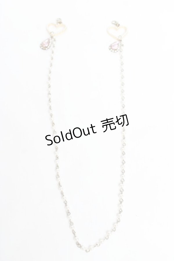 画像1: Rojita / チャーム付きマスクチェーン  ピンク Y-25-11-01-010-LO-AC-SZ-ZY (1)