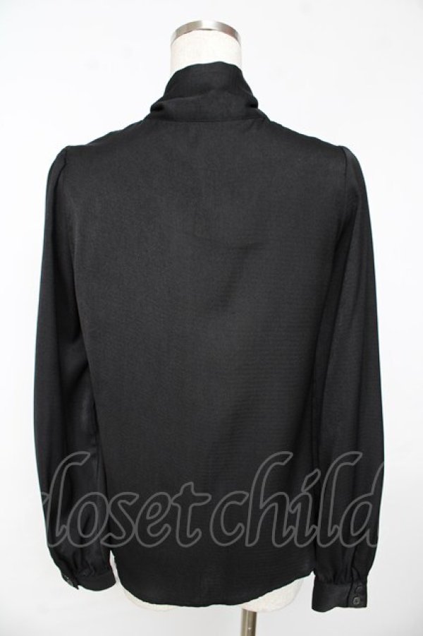 画像2: Secret Honey / フロントフリルボウタイブラウス 2 黒 Y-25-11-01-068-CA-BL-SZ-ZY (2)