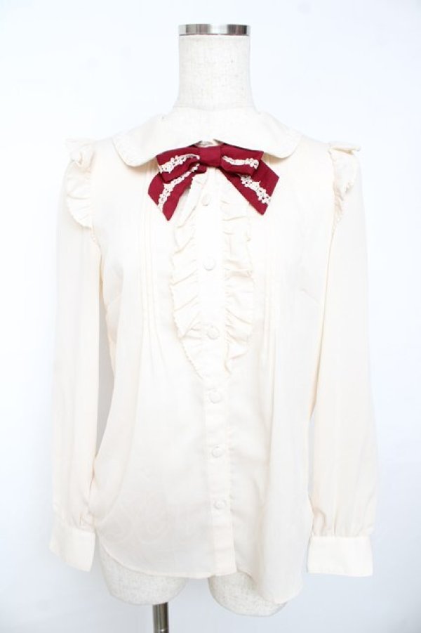 画像1: Secret Honey / バラレースブラウス 2 キナリ Y-25-11-01-069-CA-BL-SZ-ZY (1)