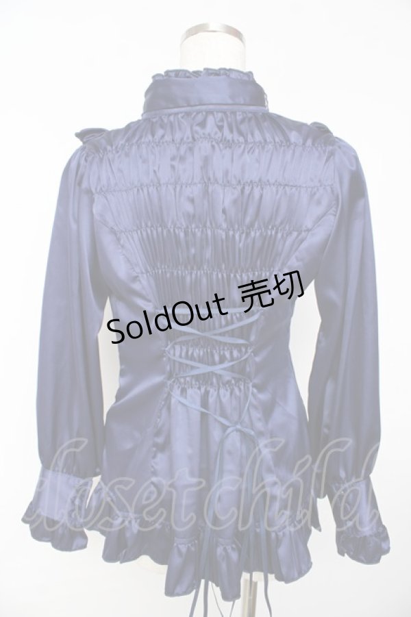 画像2: ATELIER PIERROT / Lumiere ブラウス F ネイビー Y-25-11-01-070-EL-BL-SZ-ZY (2)