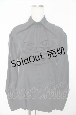 画像: ATELIER BOZ / ミストレスブラウス  ブラック Y-25-11-01-071-EL-BL-SZ-ZY