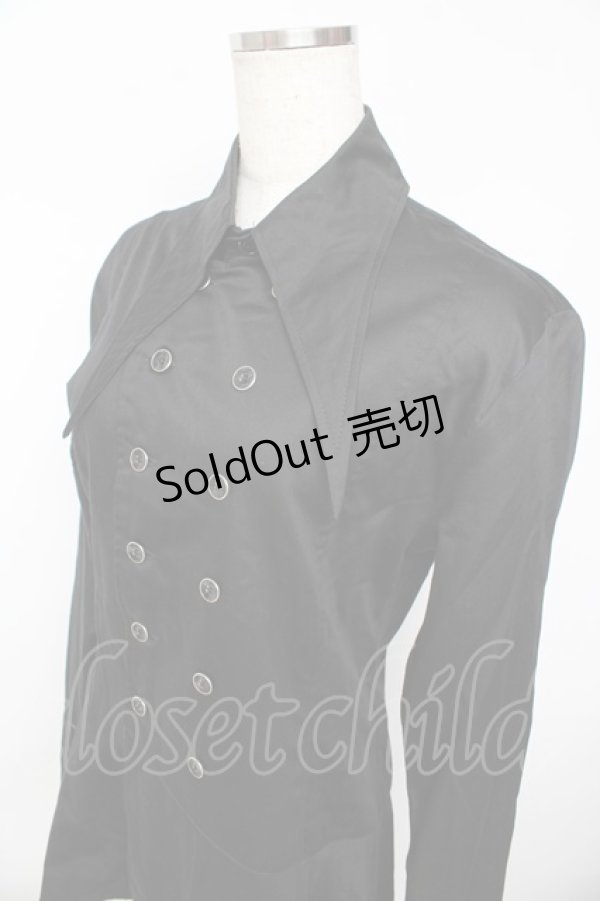 画像3: BPN FOR MEN / アシンメトリーロングシャツ M 黒 Y-25-11-01-072-GO-BL-SZ-ZY (3)