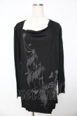 画像1: BPN FOR MEN / プリント入りレイヤード風ロングトップス M 黒 Y-25-11-01-074-GO-TO-SZ-ZY (1)