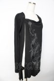 画像3: BPN FOR MEN / プリント入りレイヤード風ロングトップス M 黒 Y-25-11-01-074-GO-TO-SZ-ZY (3)
