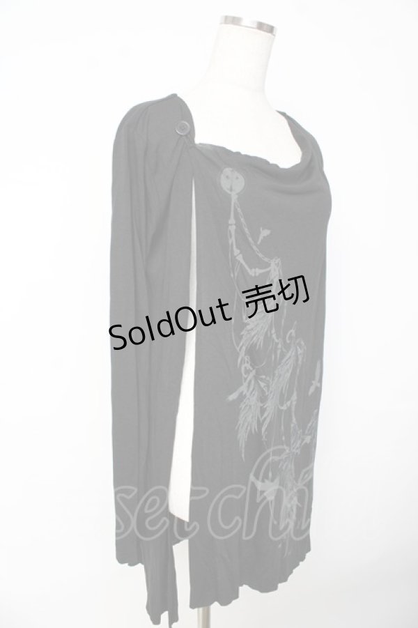 画像3: BPN FOR MEN / プリント入りレイヤード風ロングトップス M 黒 Y-25-11-01-074-GO-TO-SZ-ZY (3)