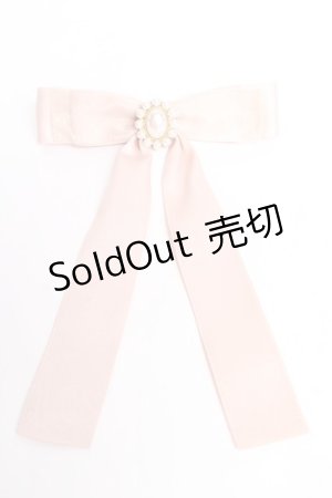 画像: Maison de FLEUR / パールビジューリボンバレッタ  ピンク Y-25-11-01-012-LO-AC-SZ-ZY