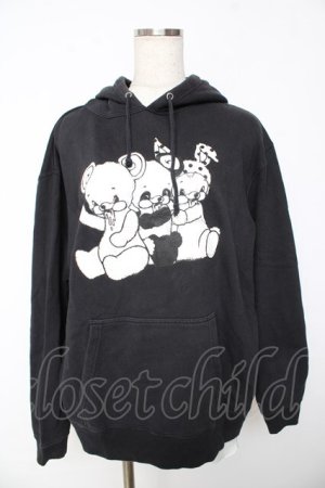 画像: yaponskii / よだれベアパーカー 2 ブラック Y-25-11-01-080-PU-TO-SZ-ZY