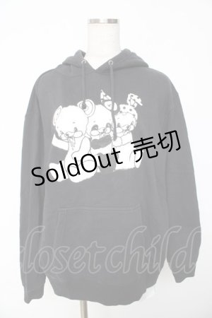 画像: yaponskii / よだれベアパーカー 2 ブラック Y-25-11-01-080-PU-TO-SZ-ZY